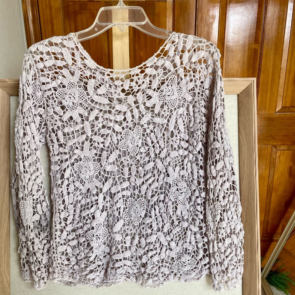 80s vintage crochet top